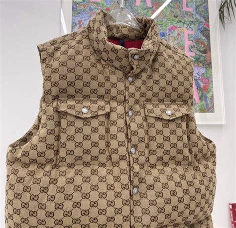 gucci north face down vest